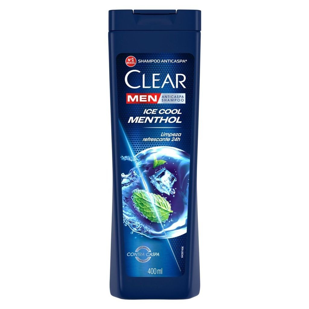 Shampoo Clear Men Ice Cool Menthol 400ml em Oferta na Shopee