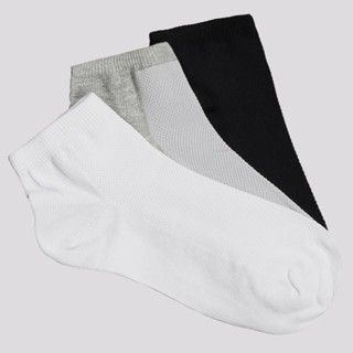 Kit Meia Selene 3 Pares Cano Curto Feminino Branca Cinza e Preta em Oferta na Shopee