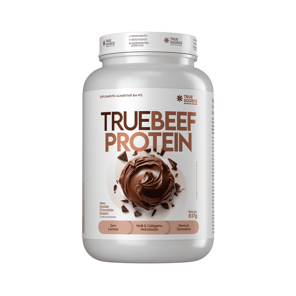 True Beef Protein Double Chocolate Dream 837g True Source em Oferta na Shopee