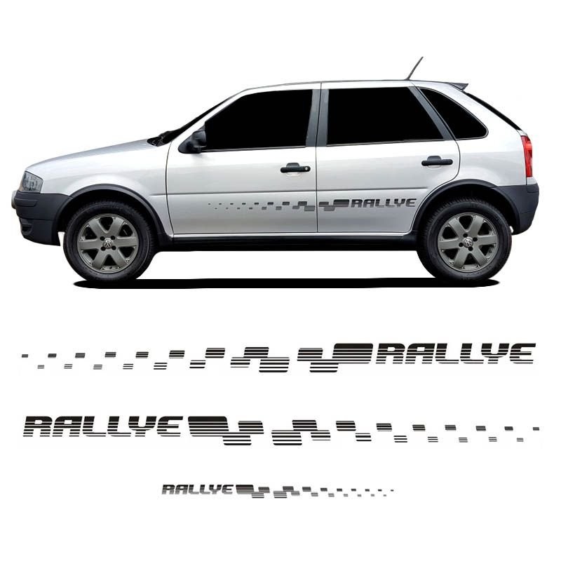 Kit Faixa Gol Rallye G4 2005/2010 Adesivo Lateral + Traseiro