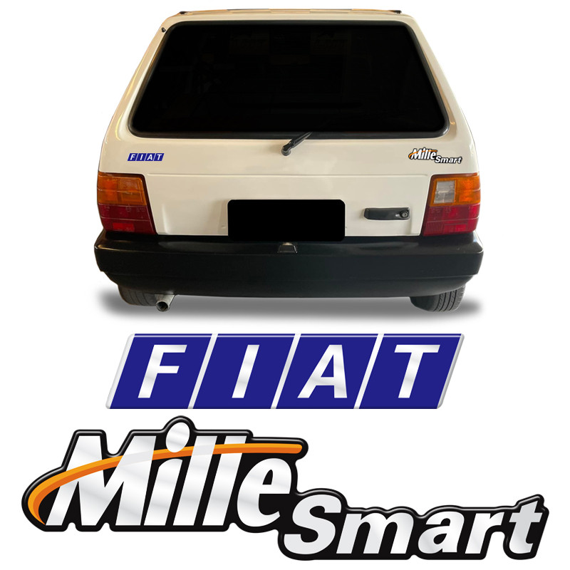 Kit Adesivo Fiat Uno Mille Smart Resinado Modelo Original em Oferta na Shopee
