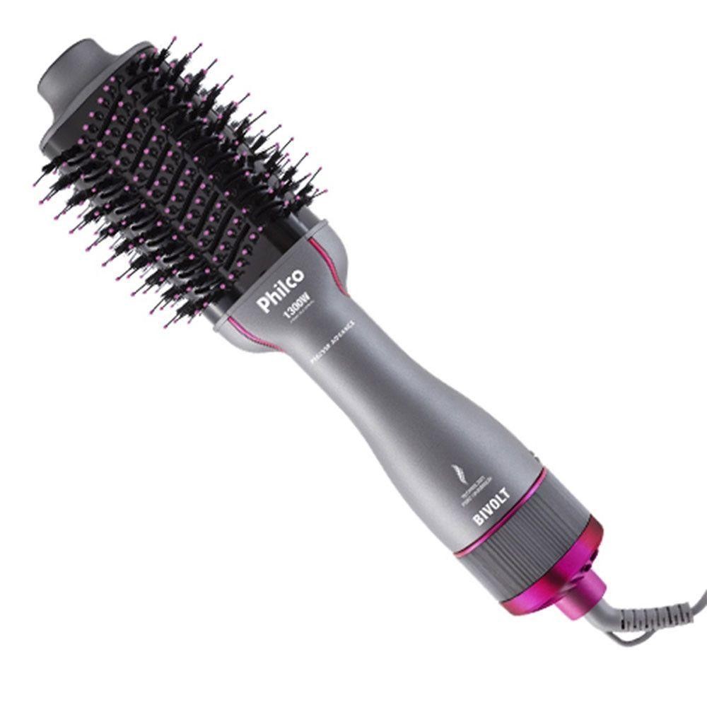 Escova Secadora Philco Advance 4 Em 1 1300W PES25SR Cinza/Rosa Bivolt em Oferta na Shopee
