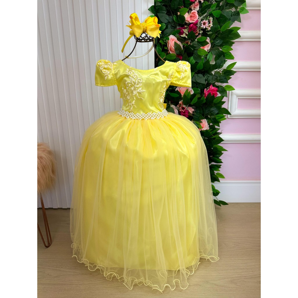 Vestido Enjoy Longo Jaqueline Amarelo