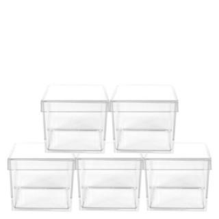 Caixinha de Acrílico Quadrada Transparente 5x5cm 5 Unidades em Oferta na Shopee