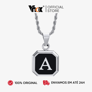 VNOX Colar Letras A-Z Com Pingente Em Aço Inoxidável, Presente Para Casal Moda Masculina Minimalista
