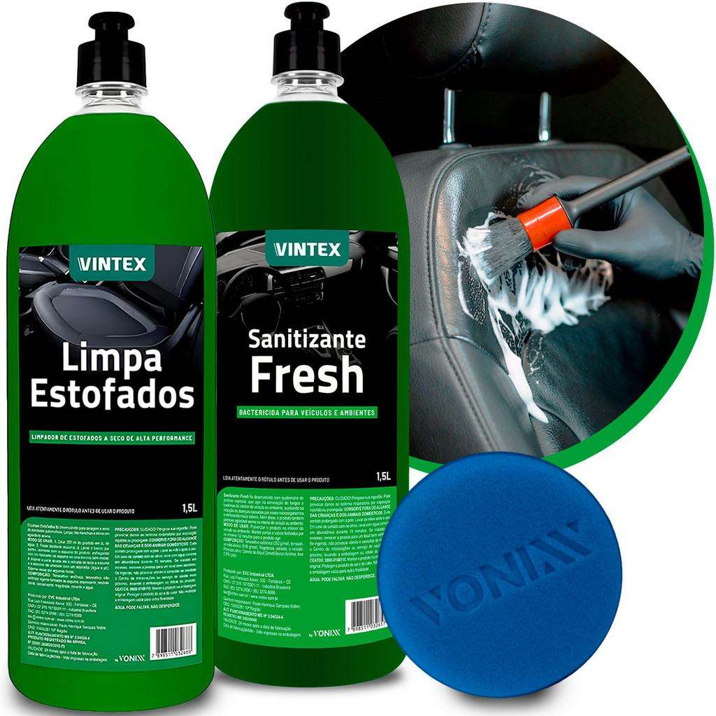 Sanitizante Odorizador Cheirinho Fresh Com Limpa Estofados Bancos Tapetes Carpetes Teto 1,5l