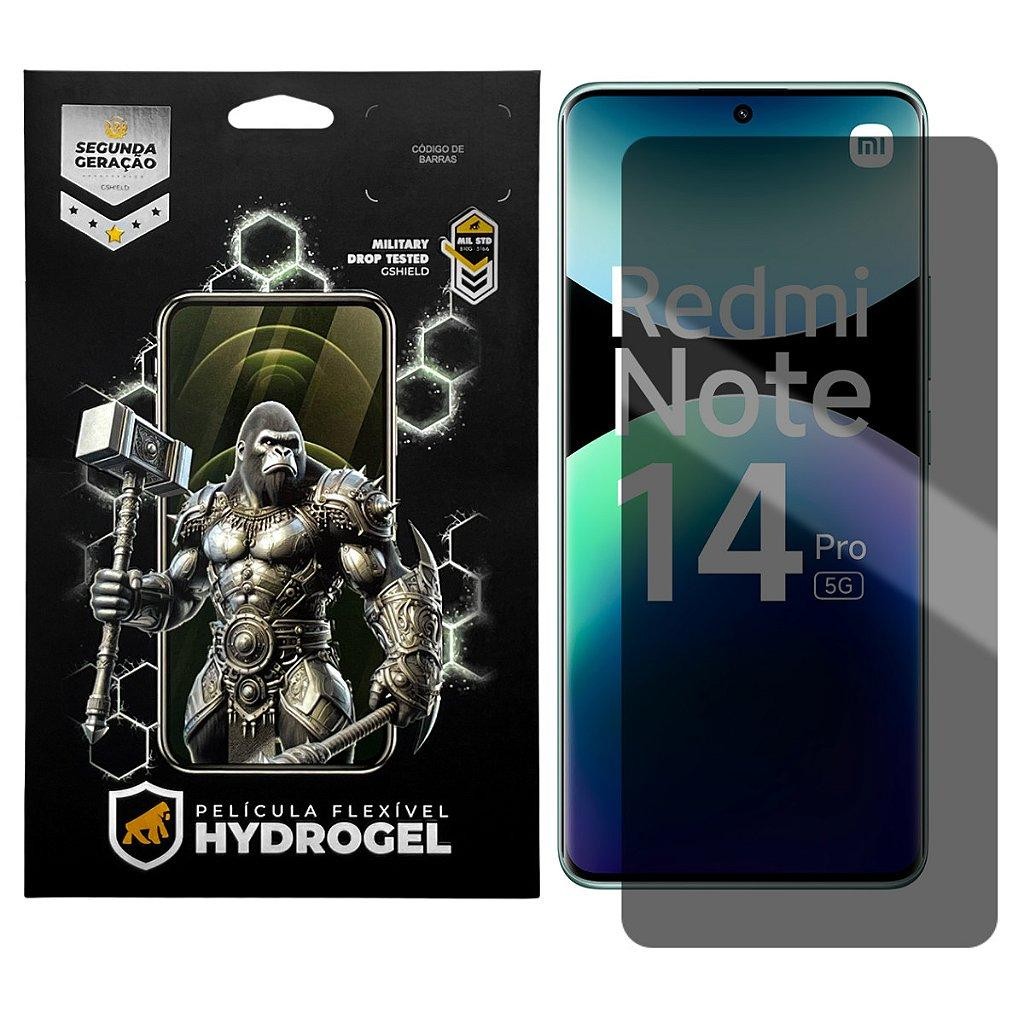 Película Anti-Espião Hydrogel Gshield – Redmi Note 14 Pro 5G, Proteção e Privacidade