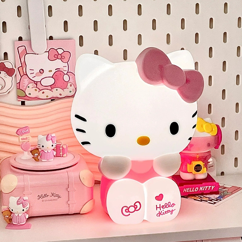 Série Hello Kitty Tapa sensor De Luz Proteção Para Os Olhos Quarto Lâmpada De Cabeceira Atmosfera Decoração De Mesa De A em Oferta na Shopee