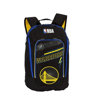 Mochila Grande 2 Compartimentos NBA Legend Golden State - Preto e Azul em Oferta na Shopee