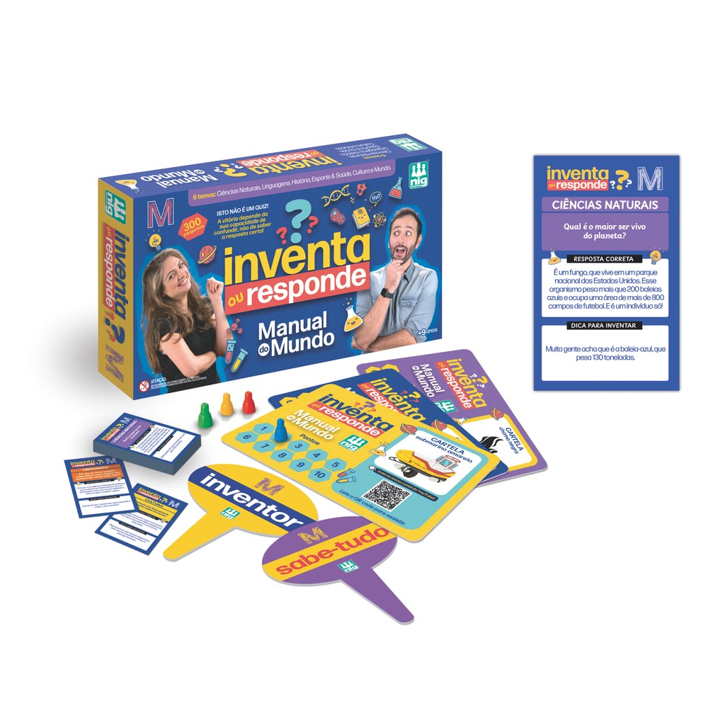 Jogo Tabuleiro Inventa Ou Responde - Manual do Mundo - Nig Brinquedos em Oferta na Shopee