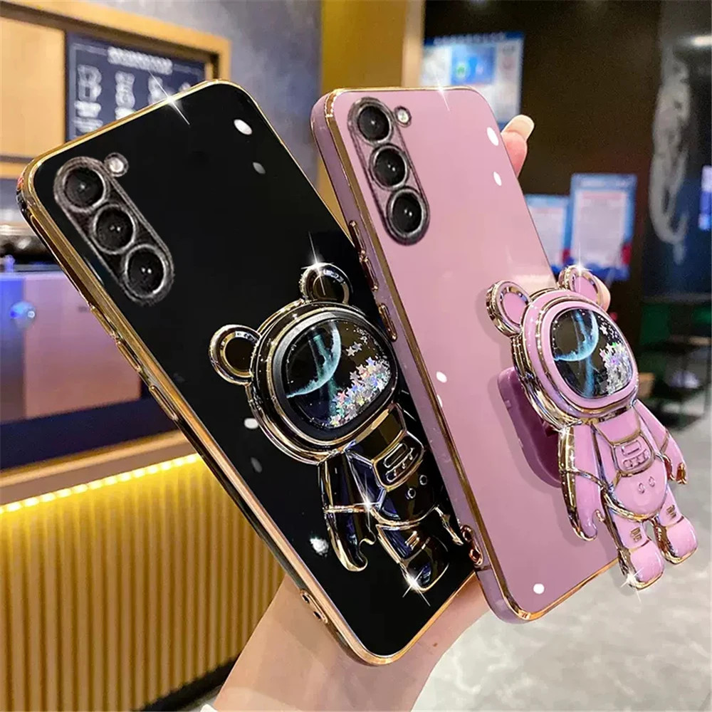 Para Samsung Galaxy A06 A16 A36 A56 A05 A05S A15 A25 A35 A55 A14 A24 A34 A54 A13 A23 A33 A53 S25 Glitter Bear Stand Cove