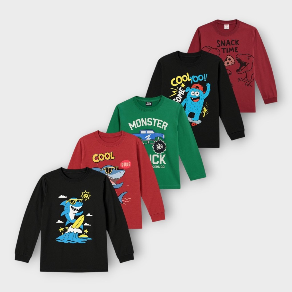 Kit 2 Camisetas Quentinha 100 % Algodão Blusas Infantis De Frio Manga Longa Comprida Com Punho
