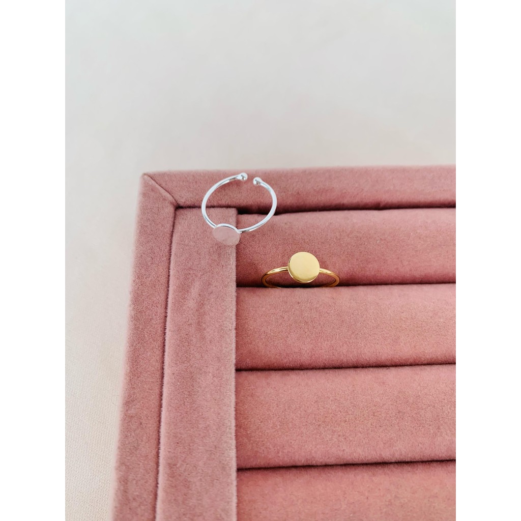Anéis semi joia prata 925 e ouro 18k regulável chapado liso