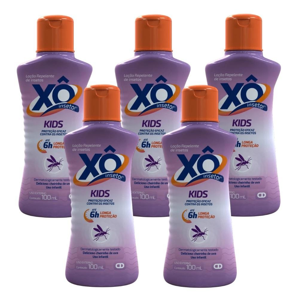 Kit Xô Inseto Kids Loção Repelente Infantil 5un 100ml Cada em Oferta na Shopee