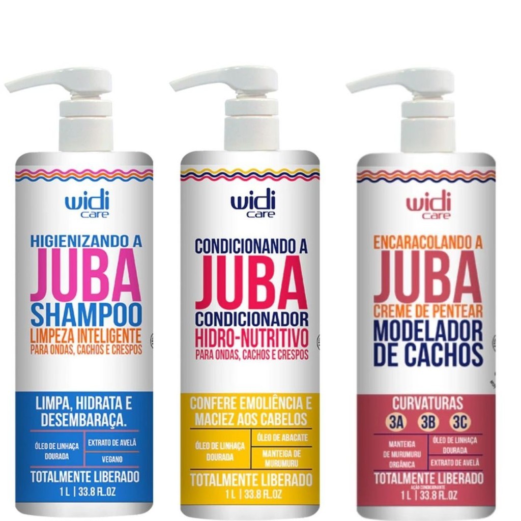Kit shampoo  +  condicionador + creme de pentear encaracolando 1L