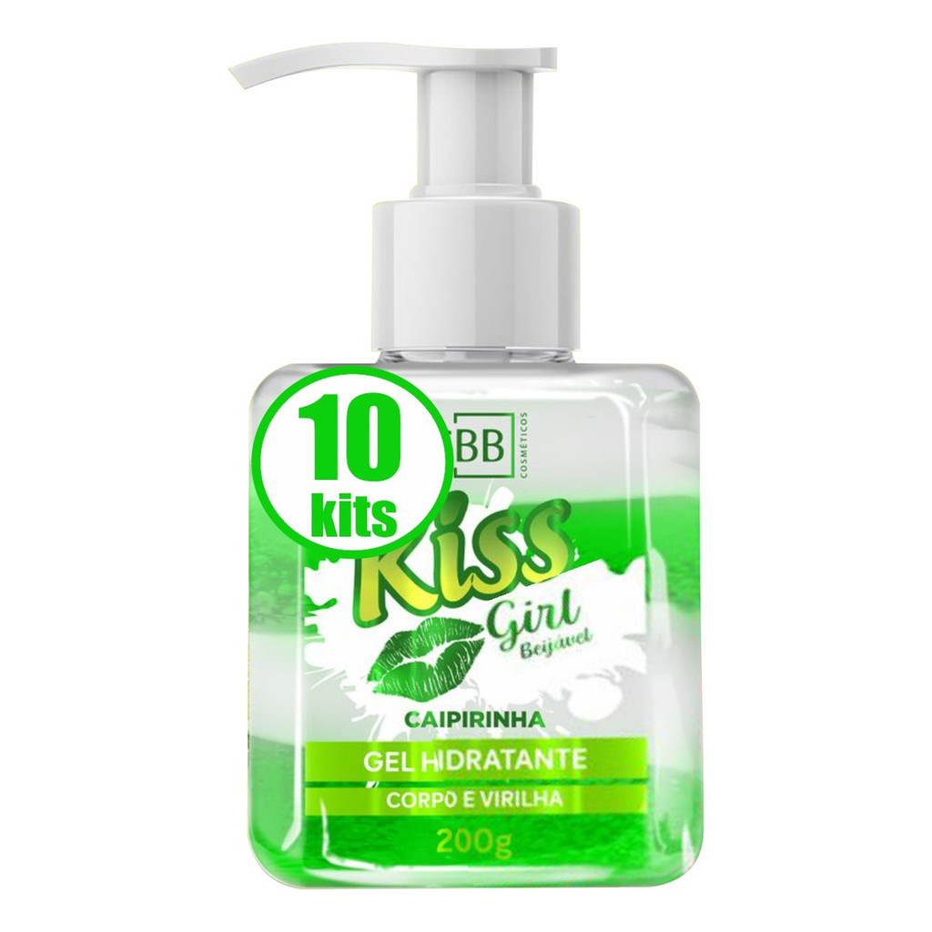 10 Gel Aromatizante Kiss Caipirinha Girl Corpo Cbb  Atacado