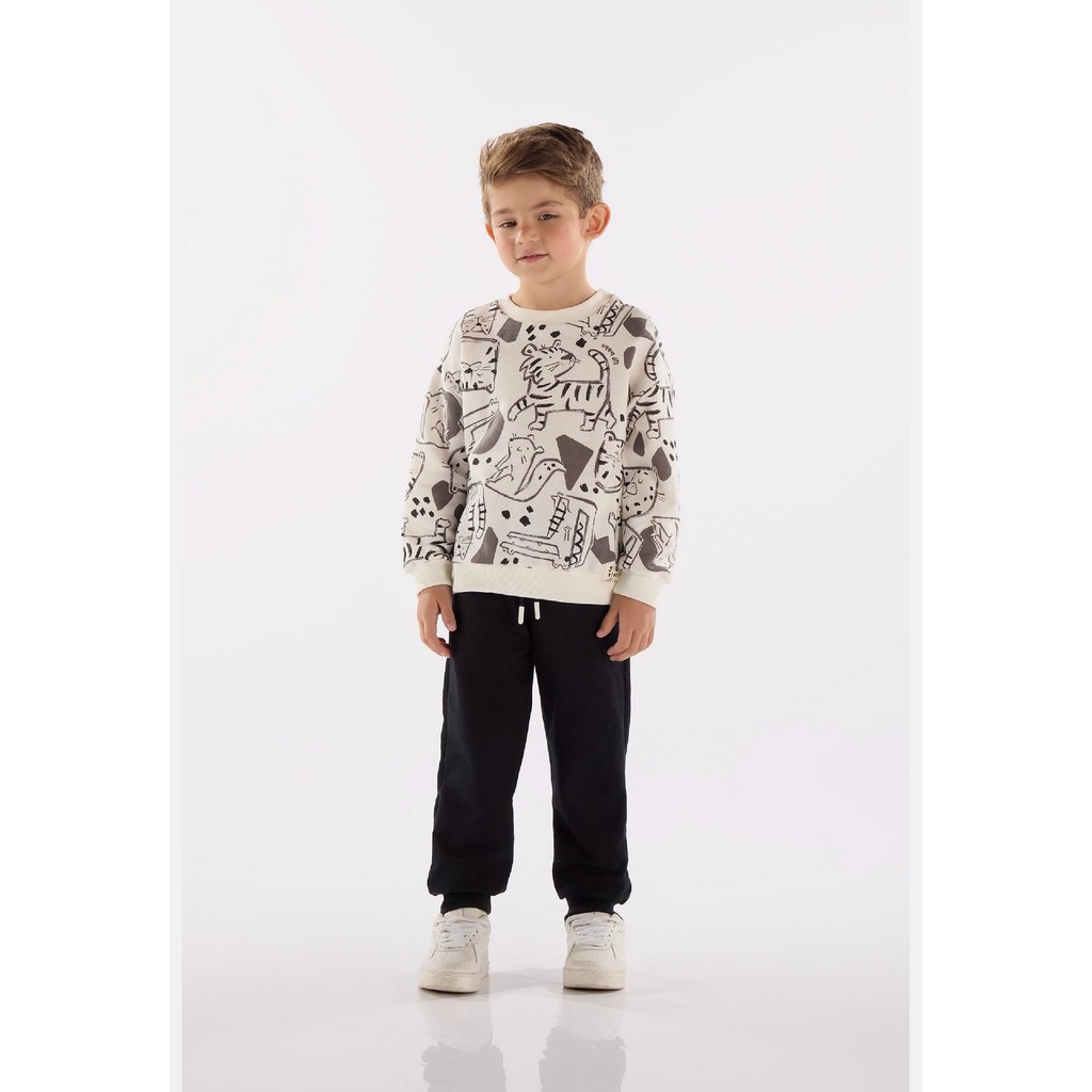 Conjunto Infantil Masculino em Moletom com Blusão e Calça Up Baby