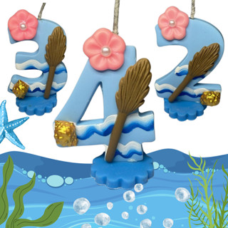 Vela Aniversário Princesa do Mar Moana Topo Bolo Biscuit Porcelana Fria em Oferta na Shopee
