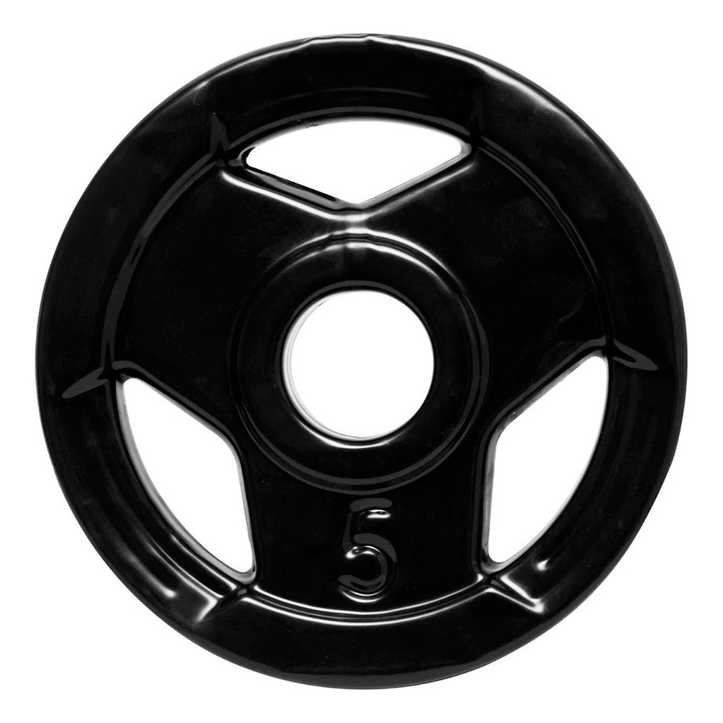 Anilha Sport 5 Kg Emborrachado P/ Barra Olímpica 50mm