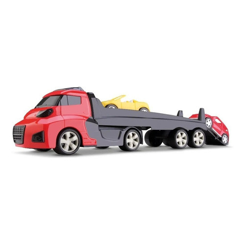 Caminhão Cegonha Invictus com 2 Carrinhos e Rampa Móvel Cardoso Toys