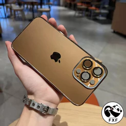 Novo AG Fosco Anti-Impressão Digital Caso Para iPhone Ar 17 16 15 14 13 12 11 Pro Max Lente Proteção Completa