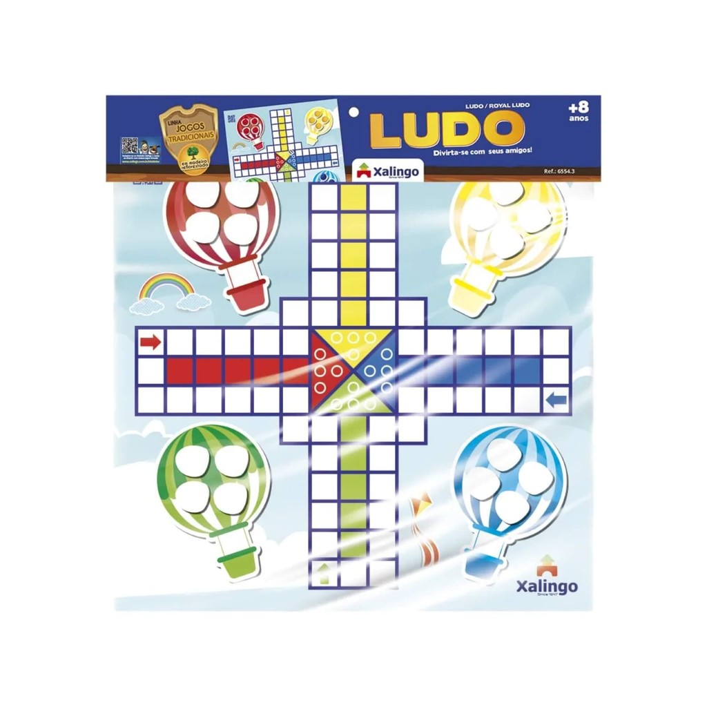 Jogos Tradicionais em Madeira - Ludo Xalingo - 65543 em Oferta na Shopee