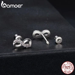 Brincos Bamoer 925 Sterling Sliver Eterno Moissanite Design Joias Presentes Para Mulheres