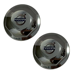Par Sobre Tampa Cromada Cubo Diant Volvo FH NH Com Emblema