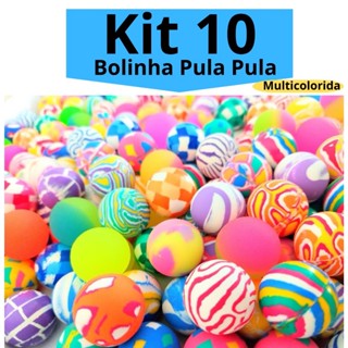 Kit 10 Bolinhas Pula Pula Multicoloridas Brinquedo Infantil Lembracinhas Festa em Oferta na Shopee