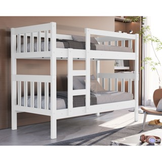 Beliche Branca Adulto Jasper Moveis Quarto Pequeno Adolescente MDF Escada e Proteção Incluso em Oferta na Shopee