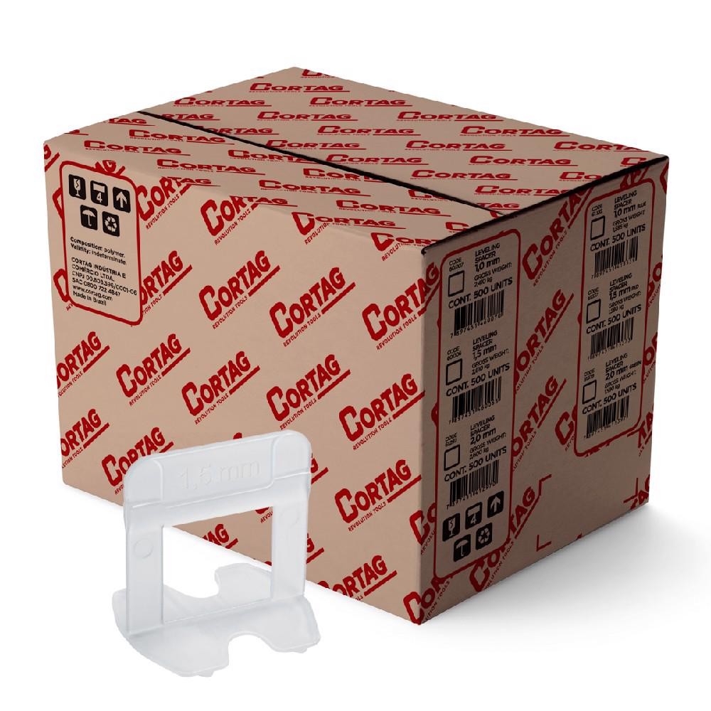 Espaçador Nivelador de Pisos Smart 1,5mm 500 Unidades (62408) - Cortag em Oferta na Shopee