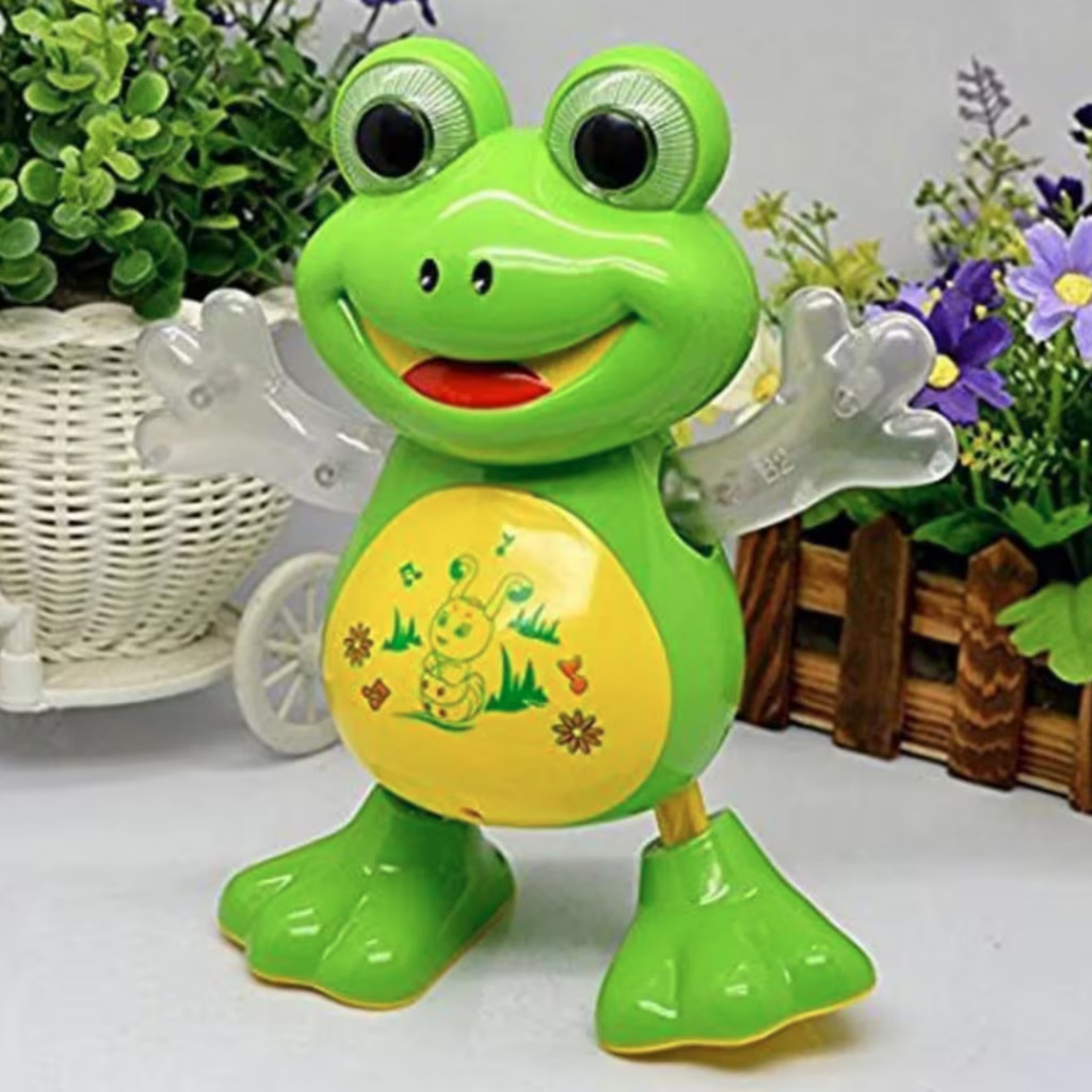 Sapo Dançante Brinquedo Musical Dança Anda Mexe Luz E Som