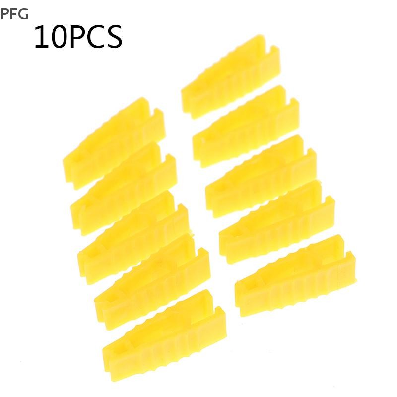 PFG 10 Unidades Extrator De Fusível De Carro Clipe Alicate De Plástico Amarelo Pinça Ferramenta De Instalação FG