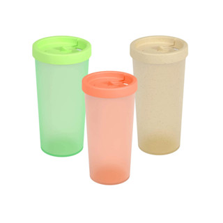 Kit com 3 Copos 500ml com Cores Sortidas Tampa Coza Nutri Brinox - 13154/4117 em Oferta na Shopee