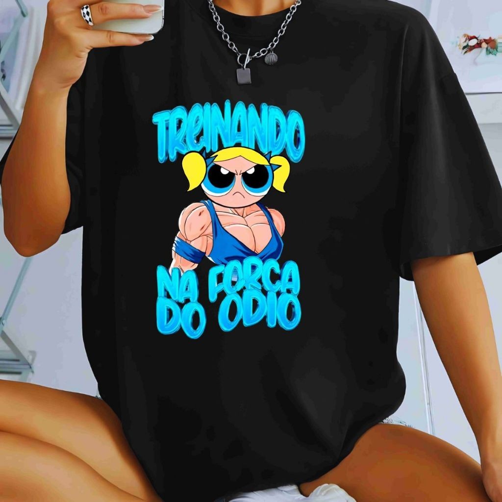 Camiseta Camisa Feminina Blusinha Moda Academia T-Shirt Lançamento Algodão Poderosas Lindinha