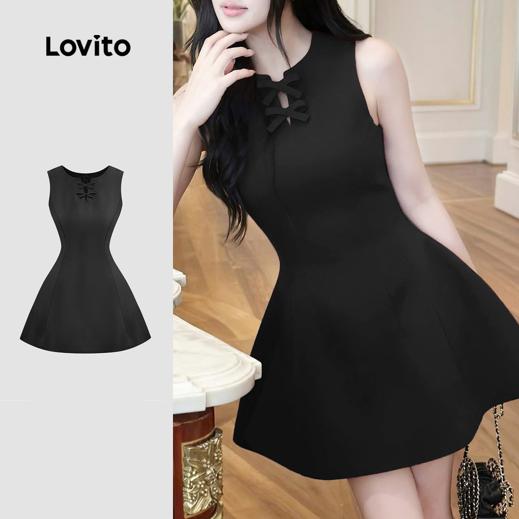 Lovito Vestido Elegante Com Laço De Verão/Primavera Para Mulheres L128ED513 - Women Clothes
