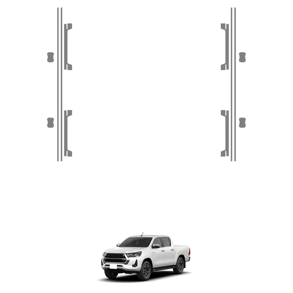 Película PPF Proteção Kit Portas Toyota Hilux SRX AT 2024 2025 Transparente TPU Anti Risco