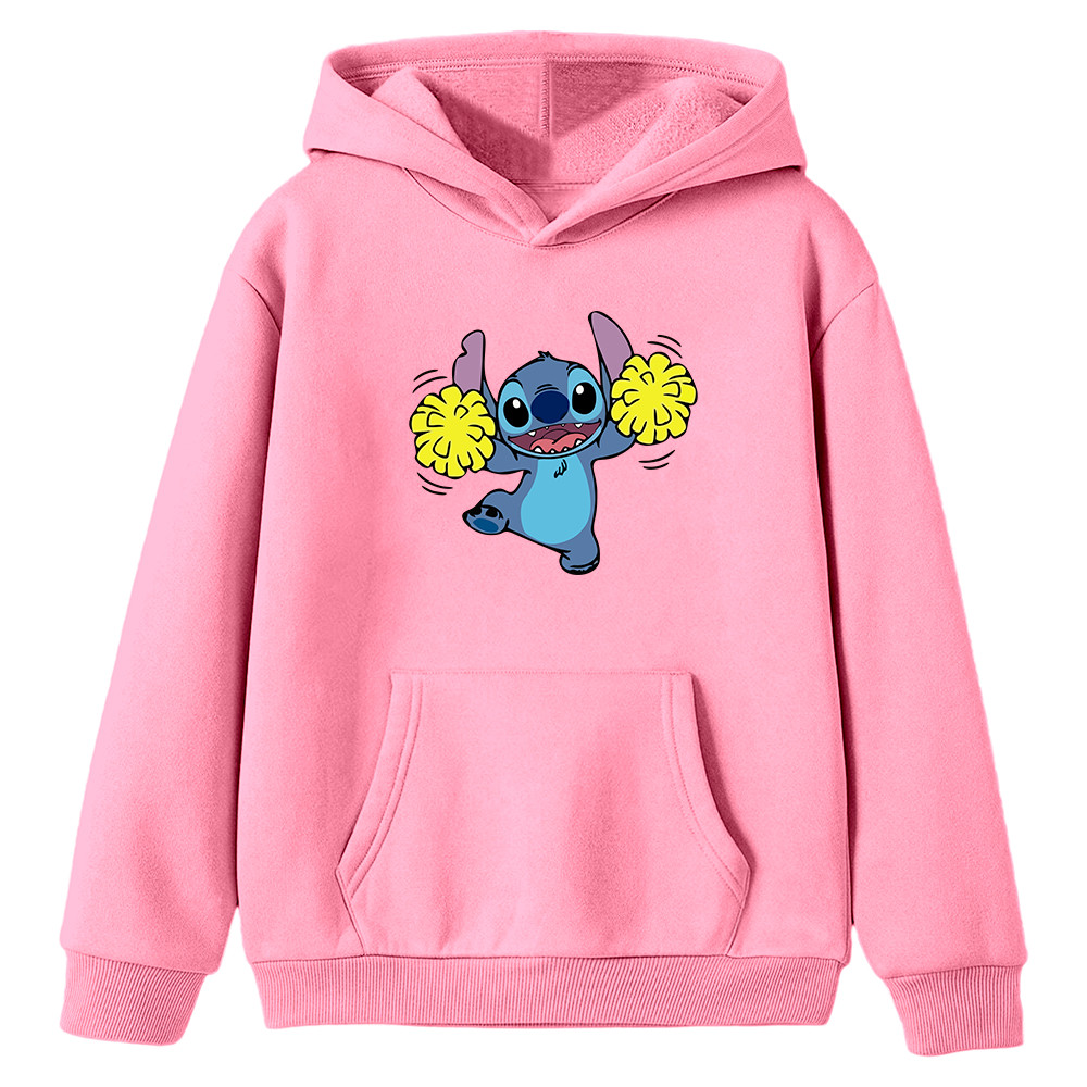 Moletom Infantil Canguru Sti-tch Pom Pom Desenho Infância Tv Lilo Kids Blusa Flanelado