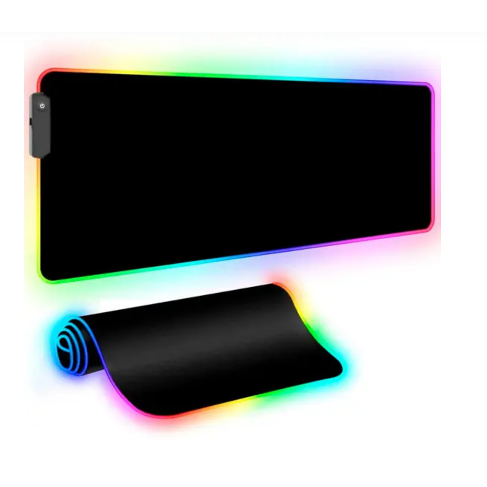 Mouse Pad Gamer Extra Grande 70x35cm Antiderrapante Com Borda Costurada Borracha e Tecido