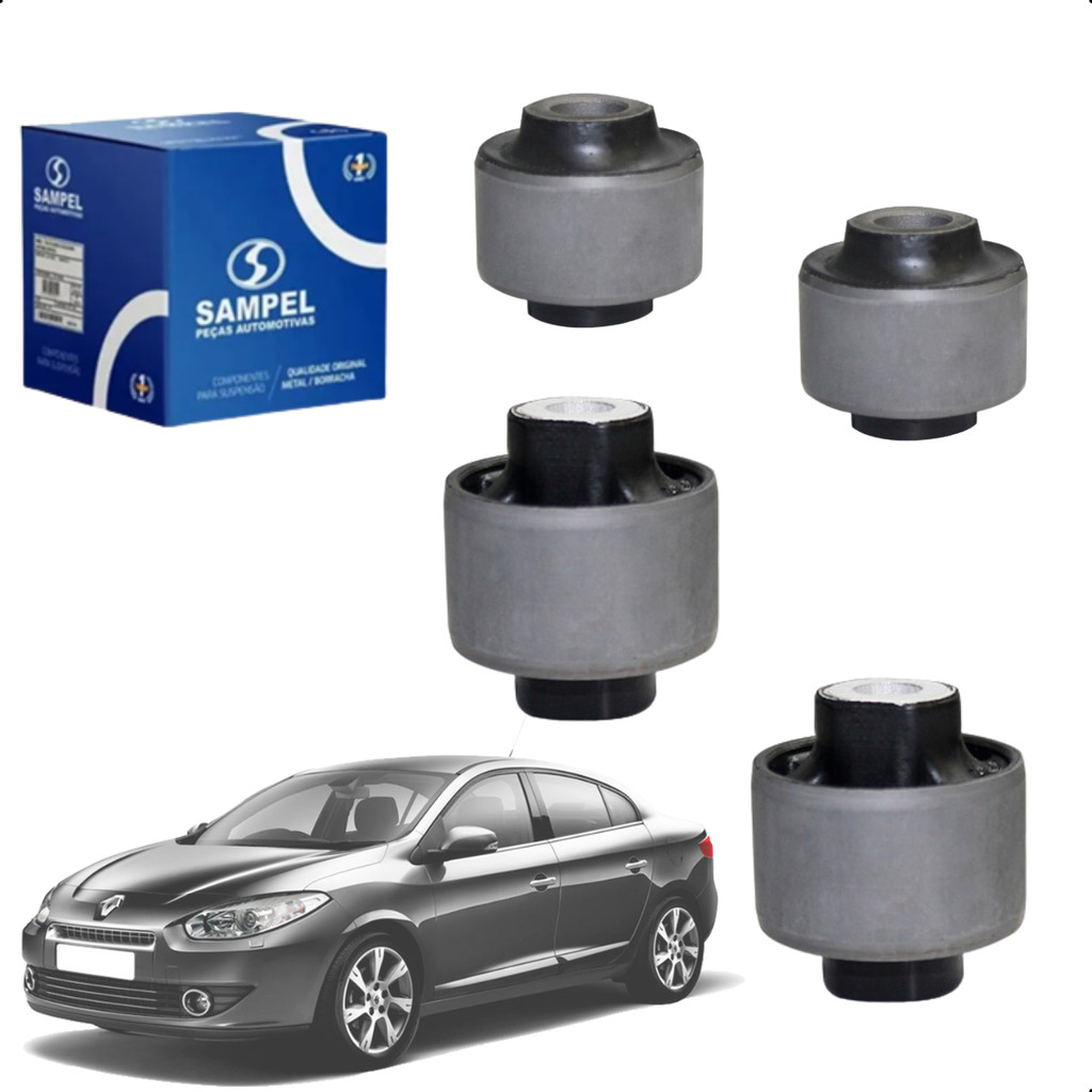 Kit 04 Buchas Da Bandeja Renault Fluence 2011 até 2018