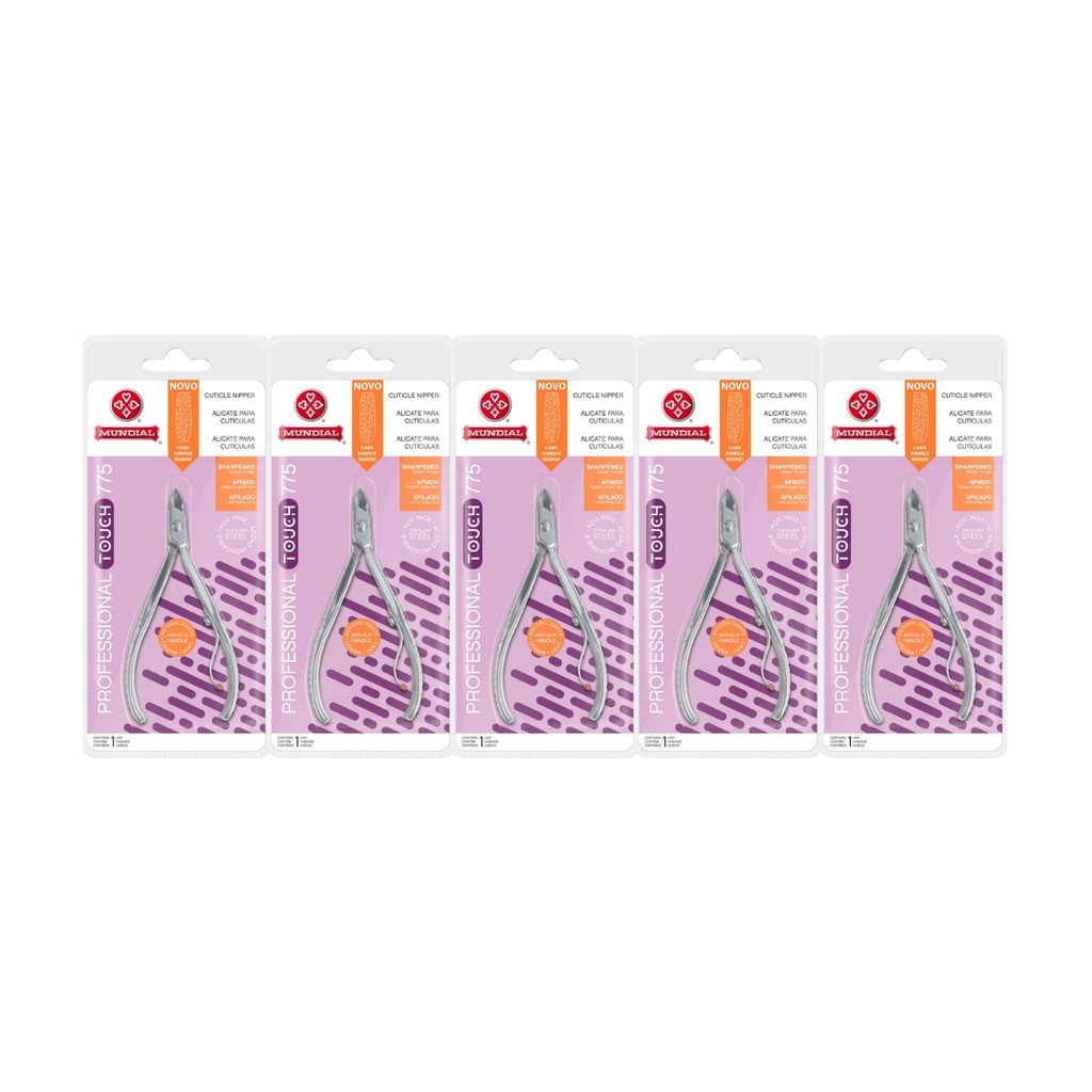 Kit 5 Alicate Cutícula 775 Touch Profissional Unha Mundial