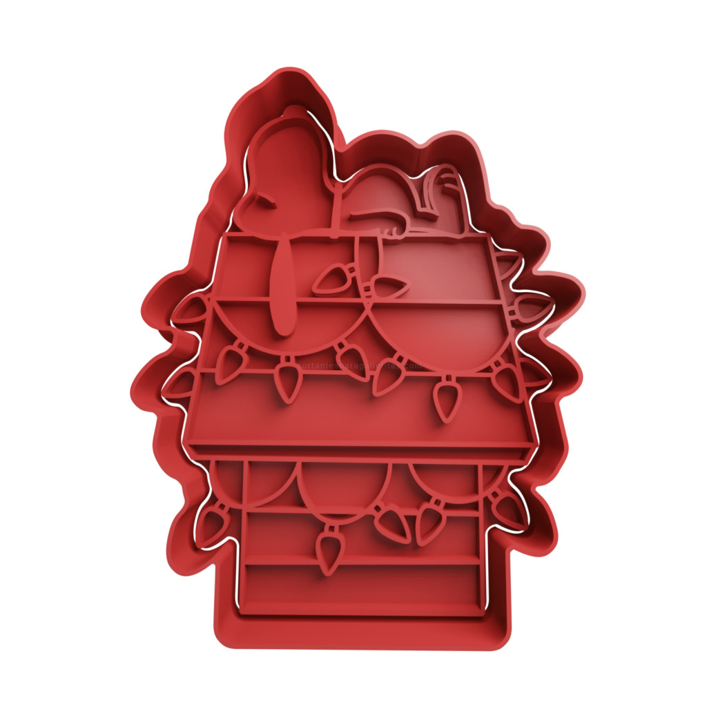 Cortador De Biscoito Snoopy com Casa de Natal - Snoopy e seus amigos