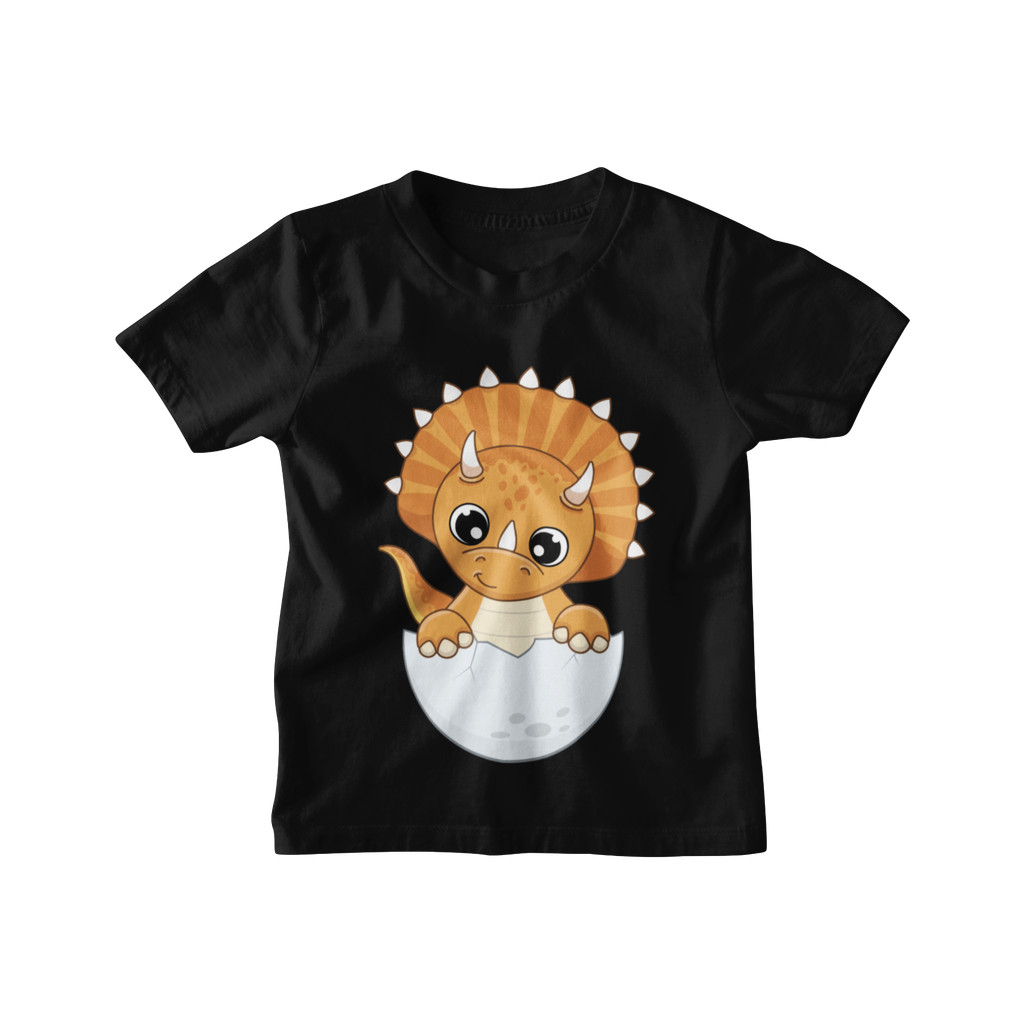Camiseta Dinossauro Estampado Infantil Desenho Dino Tendência Estampada 100% Algodão 30.1
