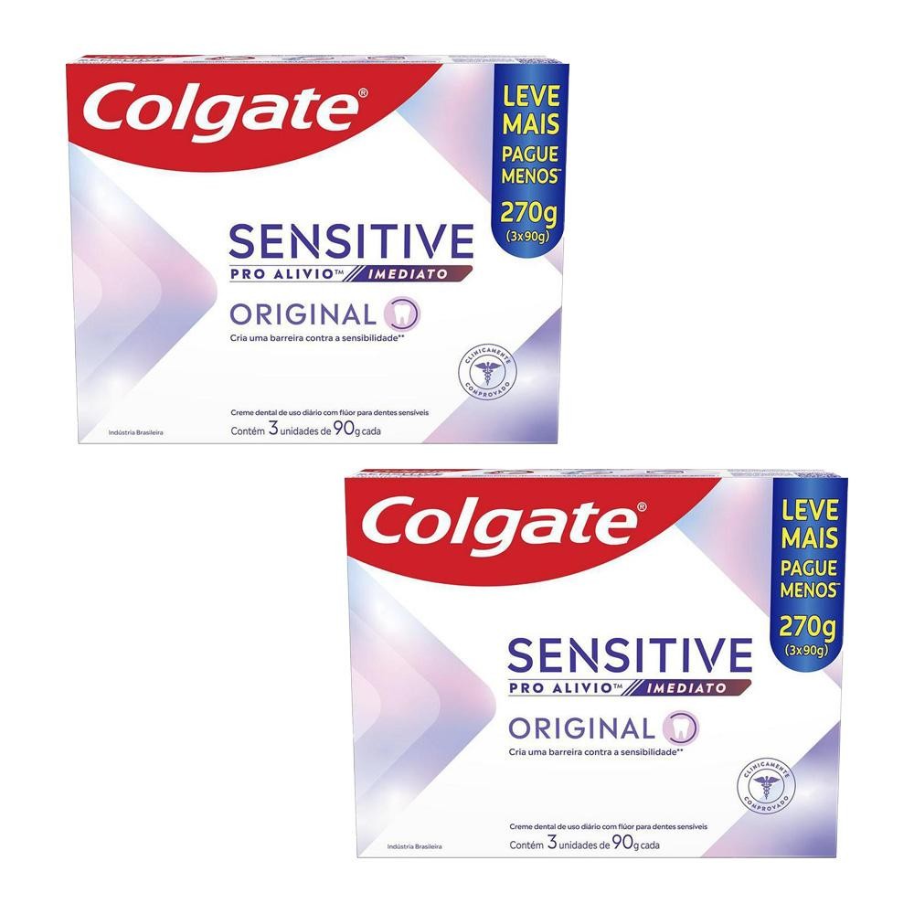 Kit 2 Pack Creme Dental Colgate Sensitive Pro-alívio Imediato 90g - Health