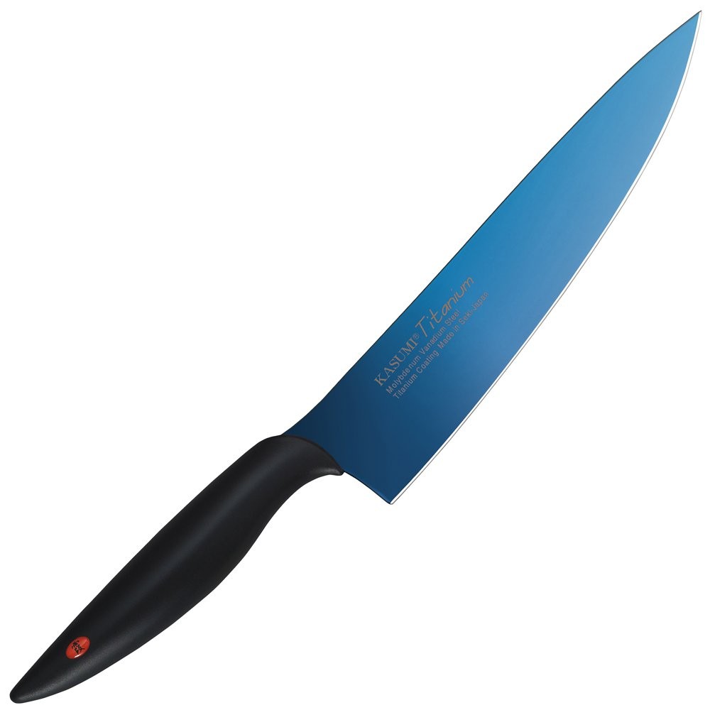 Sumikama kasumi kasumi faca titânio revestido com faca em forma de espada 20 cm resistente à ferrugem azul feita na cidade de seki do Japão prefeitura de gifu 22020b