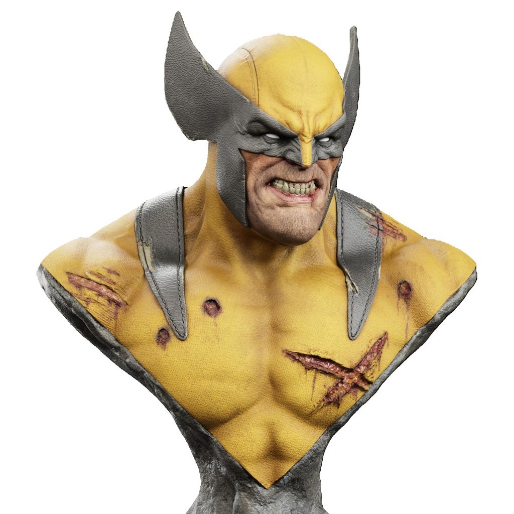 Wolverine - Busto Action Figures Wolverine em Impressão 3D Super-Heróis para Pintura