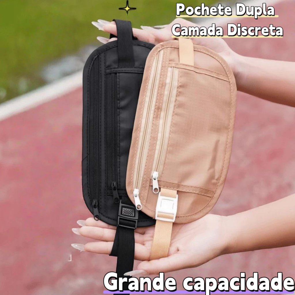 3/2/1 PCS Pochete Doleira Antifurto Nylon Impermeável Porta Celular Dinheiro Segurança Viagem Corrida Academia — imagem 1