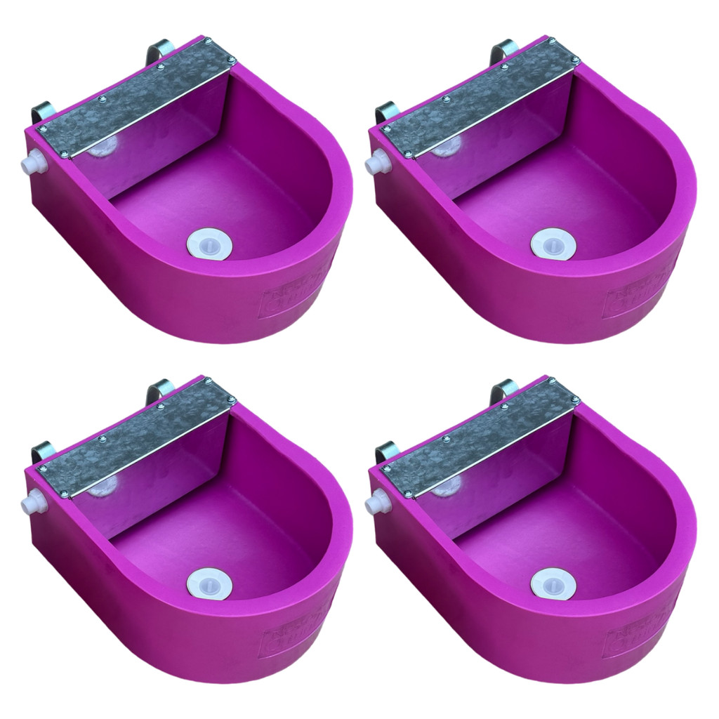 Kit 4 Bebedouro Automatico 10 Litros Cocho Água C/ Boia Rosa