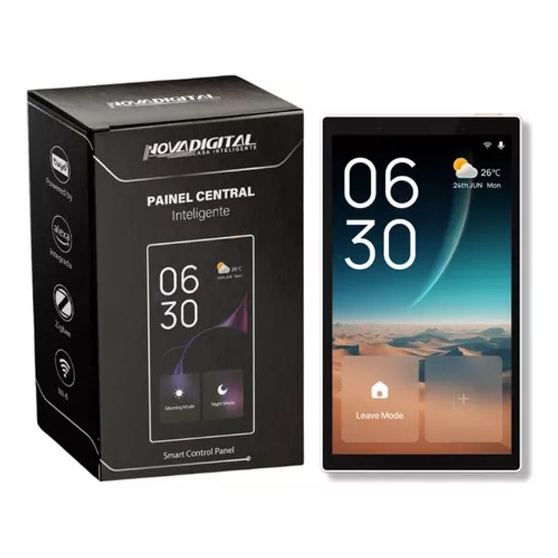 Painel Central Inteligente 4x2 Nova Digital Tuya Zigbee Wifi