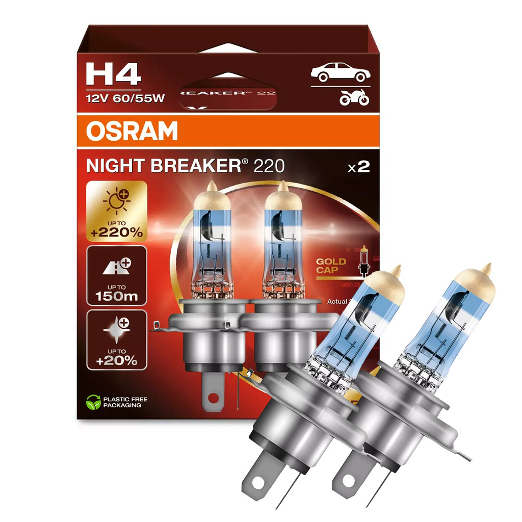 Lâmpada Farol V260 2018 até 2021 Osram Night Breaker 220 H4 em Oferta na Shopee